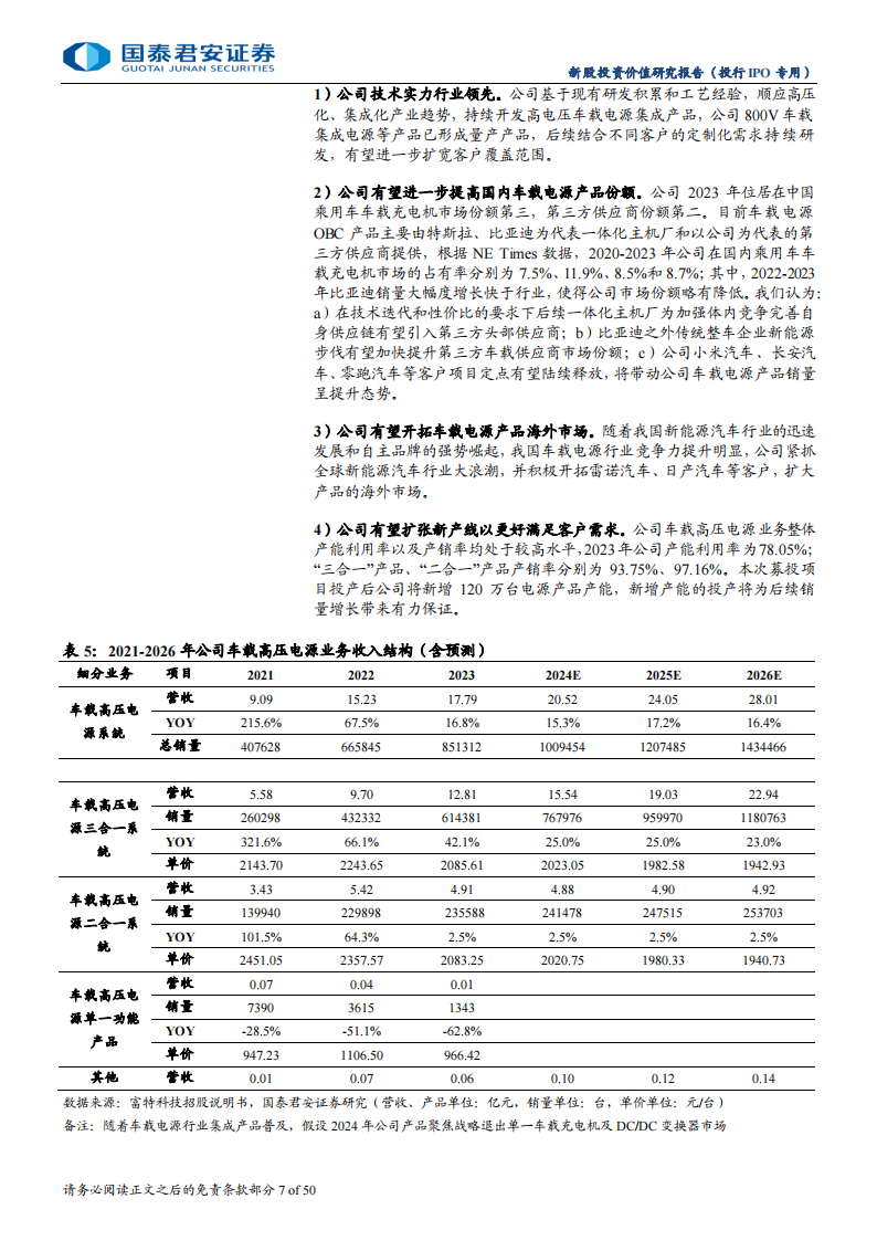 富特科技-A22168-新股投价报告：新能源汽车车载电源行业领先企业,富特科技,新能源汽车,车载电源,富特科技,新能源汽车,车载电源,第7张