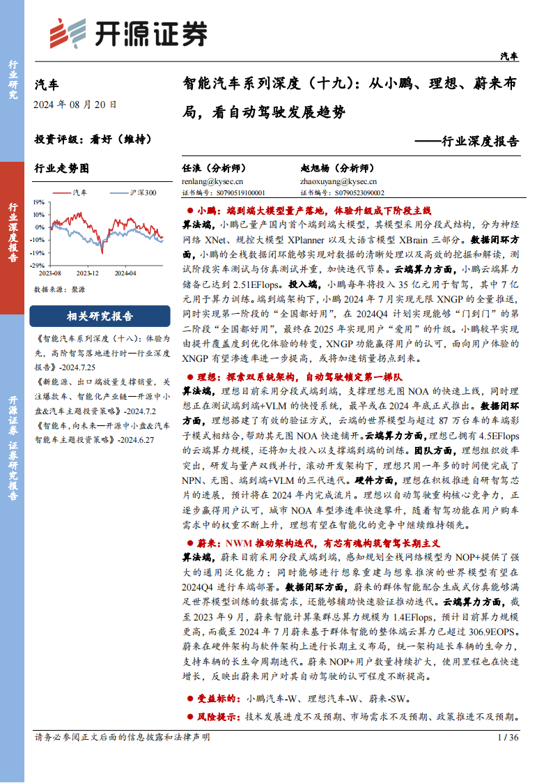 智能汽车行业专题报告：从小鹏、理想、蔚来布局，看自动驾驶发展趋势,智能汽车,小鹏,理想,蔚来,自动驾驶,智能汽车,小鹏,理想,蔚来,自动驾驶,第1张