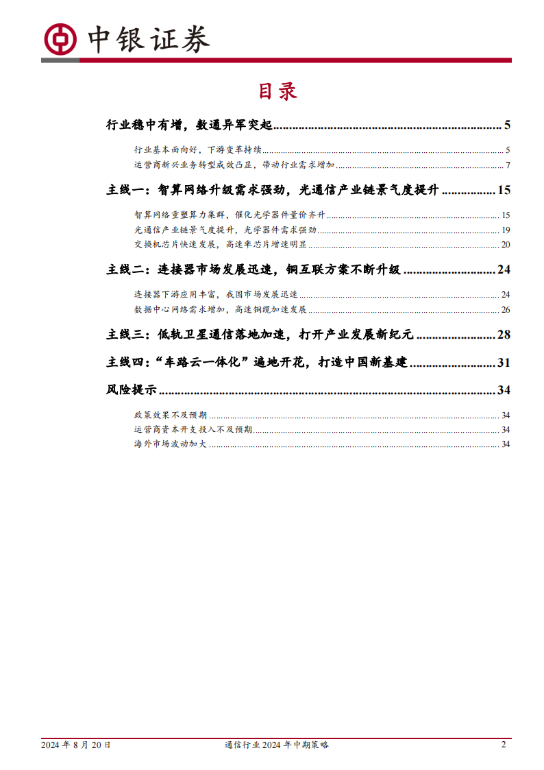 通信行业2024年中期策略：万象归一，业绩为君,通信,通信,第2张