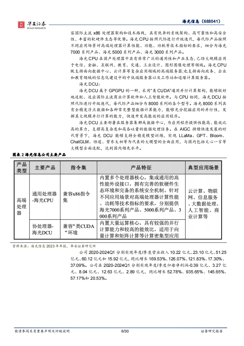 海光信息研究报告：国产算力领军企业，CPU+DCU双轮驱动,海光信息,国产,算力,半导体,海光信息,国产,算力,半导体,第6张