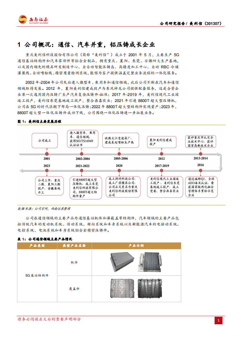 美利信研究报告：精密压铸厚积薄发，通信和汽车业务齐头并进,美利信,精密压铸,通信,汽车,美利信,精密压铸,通信,汽车,第5张