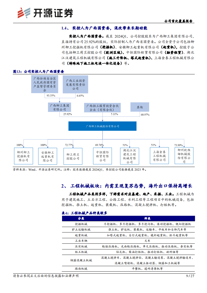 柳工研究报告：混改、电动化、国际化三重逻辑共振，国内装载机龙头迈向世界一流,柳工,工程机械,柳工,工程机械,第9张