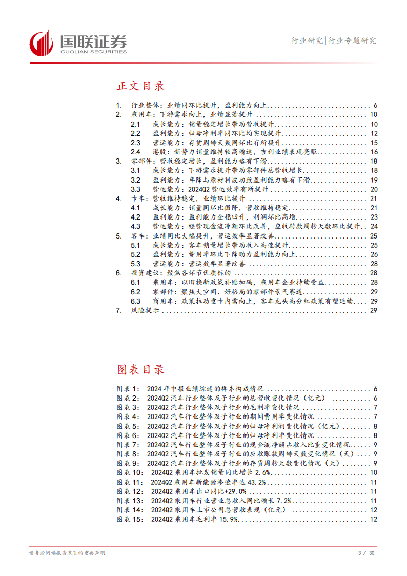 汽车行业2024年中报业绩综述：行业景气向上，多板块业绩亮眼,汽车,汽车,第4张