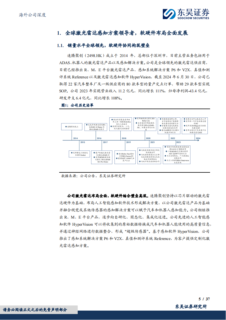 速腾聚创研究报告：激光雷达领军者，智驾+机器人双线布局发展,速腾聚创,激光雷达,智驾,机器人,速腾聚创,激光雷达,智驾,机器人,第5张