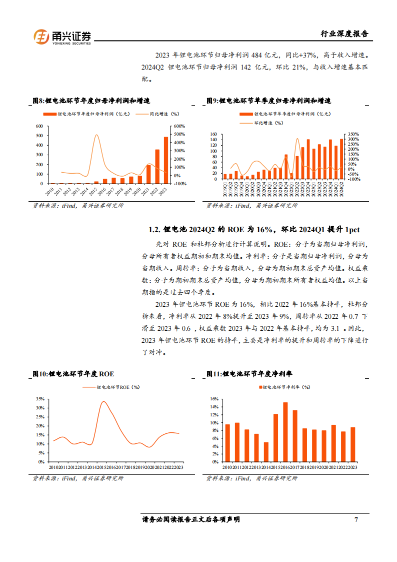 锂电行业2024半年报总结：收入普遍环增，经营质量提升,锂电,新能源,锂电,新能源,第7张