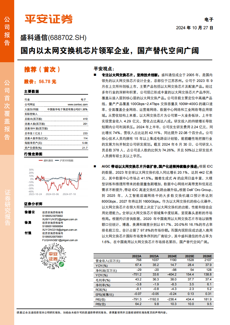 盛科通信研究报告：国内以太网交换机芯片领军企业，国产替代空间广阔,盛科通信,以太网,交换机,芯片,国产,盛科通信,以太网,交换机,芯片,国产,第1张