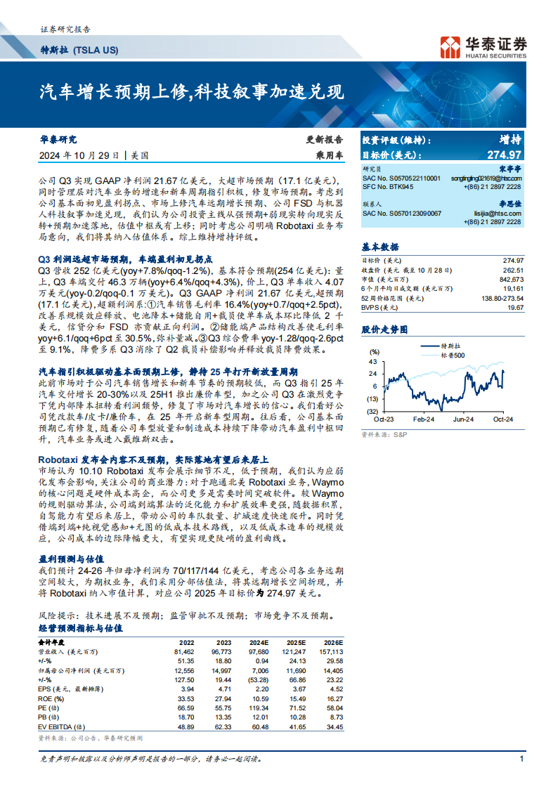 特斯拉研究报告：汽车增长预期上修，科技叙事加速兑现,特斯拉,汽车,特斯拉,汽车,第1张