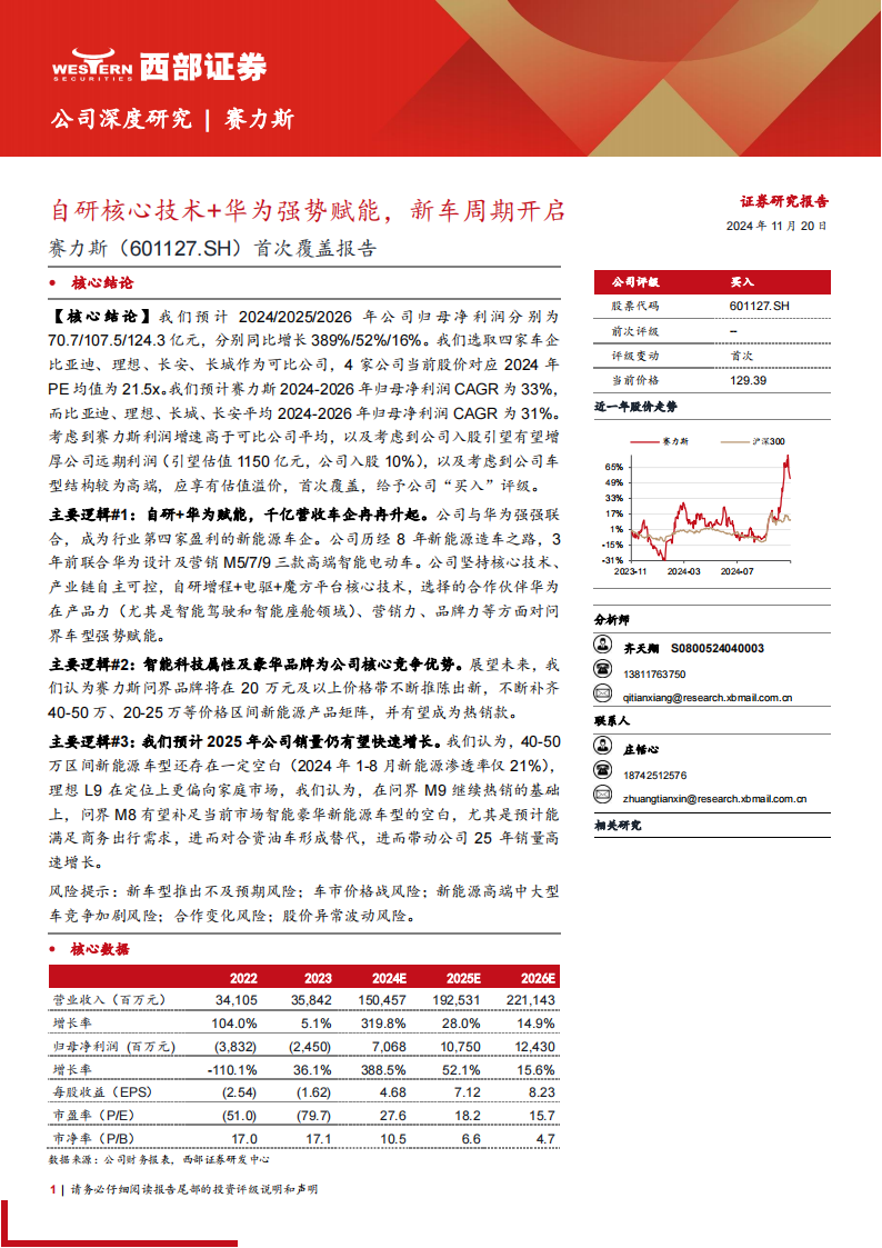 赛力斯研究报告：自研核心技术+华为强势赋能，新车周期开启,赛力斯,华为,赛力斯,华为,第1张