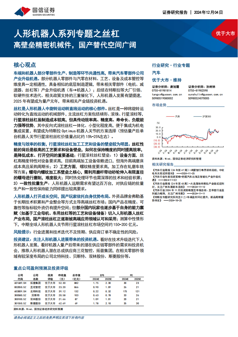 人形机器人丝杠行业专题报告：高壁垒精密机械件，国产替代空间广阔,人形机器人,人形机器人,第1张