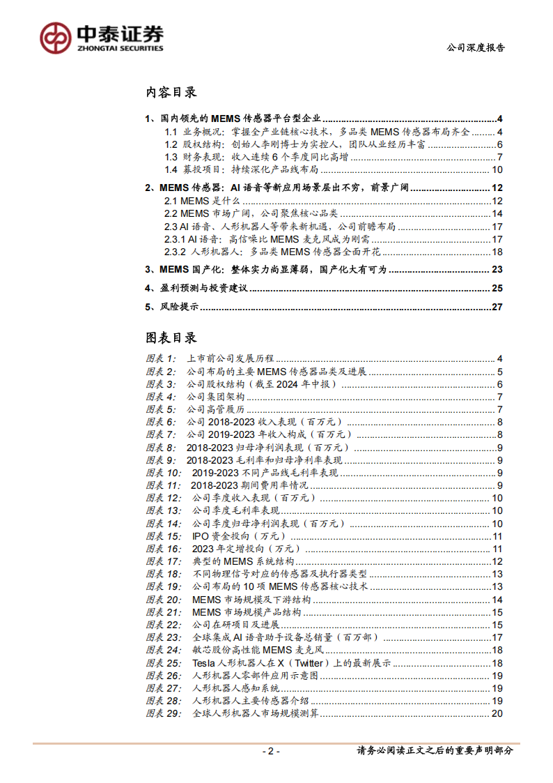 敏芯股份研究报告：MEMS平台启航，关注AI语音人形机器人等新机遇,敏芯股份,MEMS,AI,语音,人形机器人,敏芯股份,MEMS,AI,语音,人形机器人,第2张