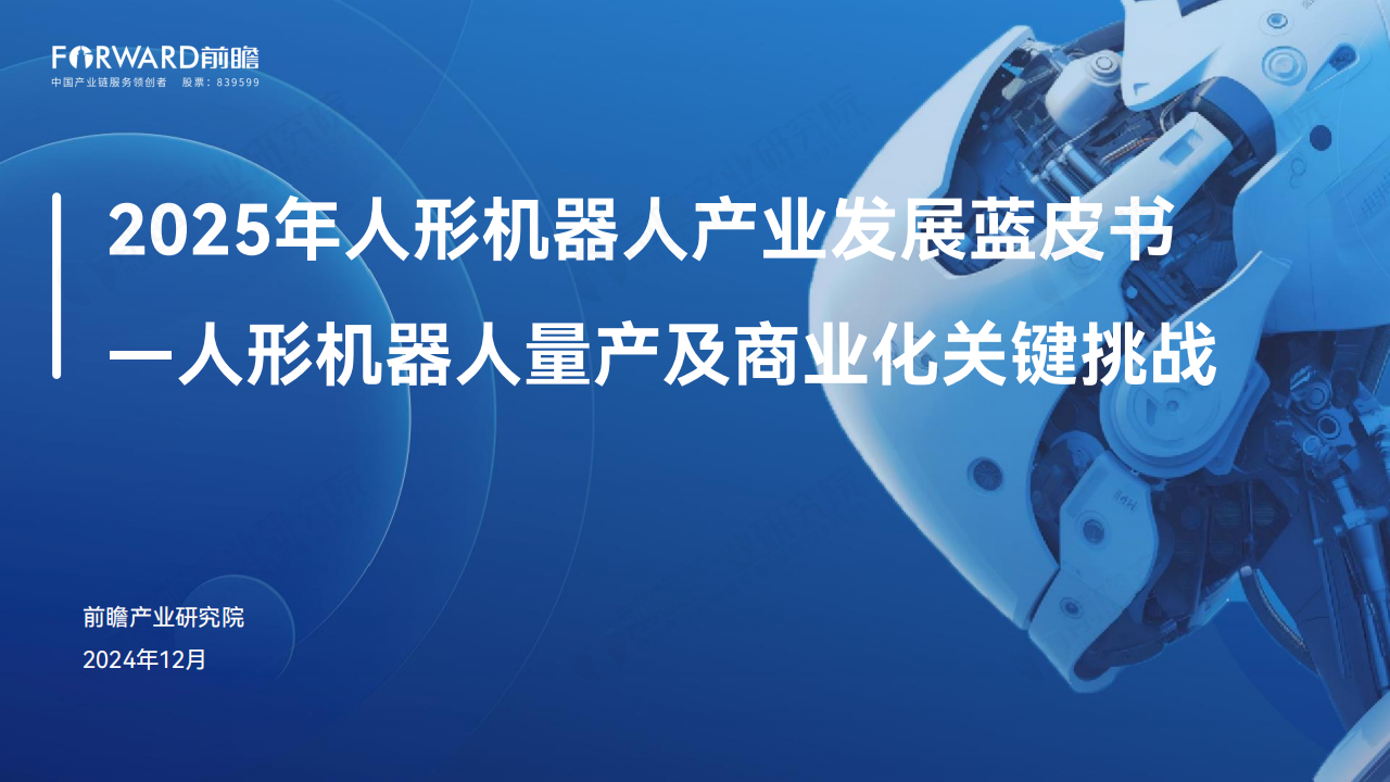 2025年人形机器人行业产业发展蓝皮书：人形机器人量产及商业化关键挑战,人形机器人,人形机器人,第1张