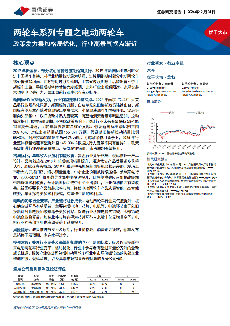 电动两轮车行业研究：政策发力叠加格局优化，行业高景气拐点渐近,电动两轮车,电动两轮车,第1张