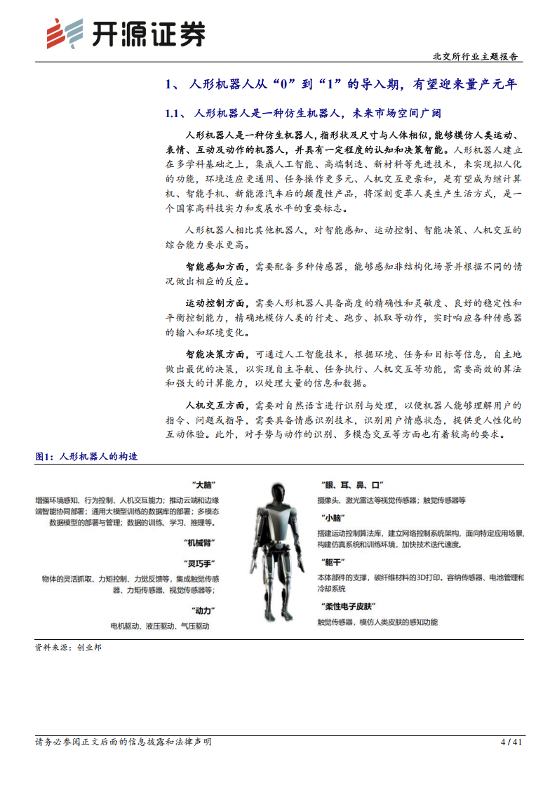 人形机器人专题报告：人形机器人有望迎来量产元年，北交所零部件企业发展前景广阔,人形机器人,零部件,人形机器人,零部件,第4张