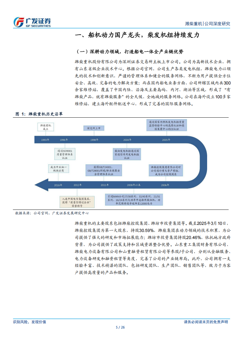 潍柴重机研究报告：内河船机小巨人，柴发国产替代先行者,潍柴重机,国产,潍柴重机,国产,第5张