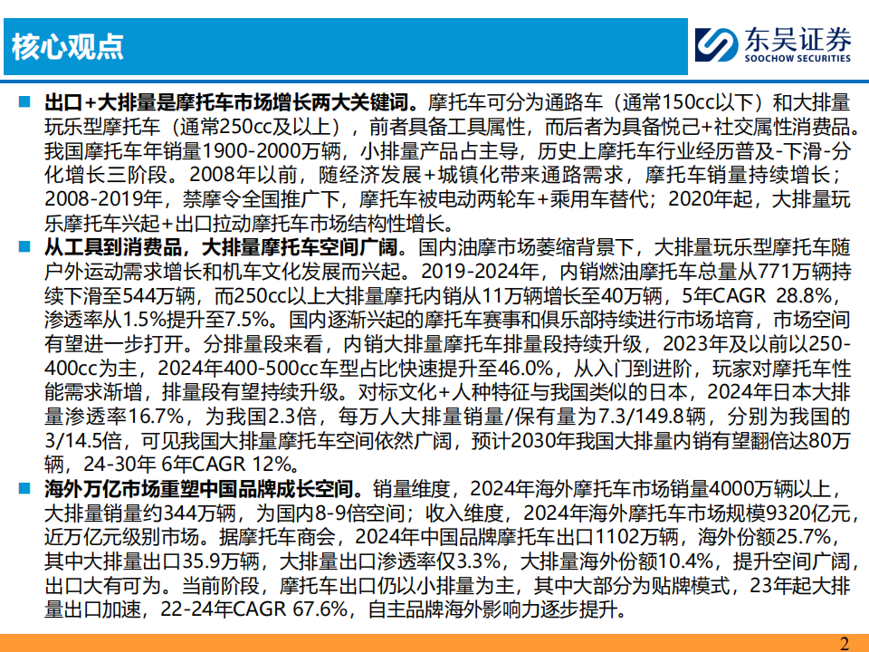 摩托车行业深度研究：内销与出口共振，大排量引领向上,摩托车,摩托车,第2张