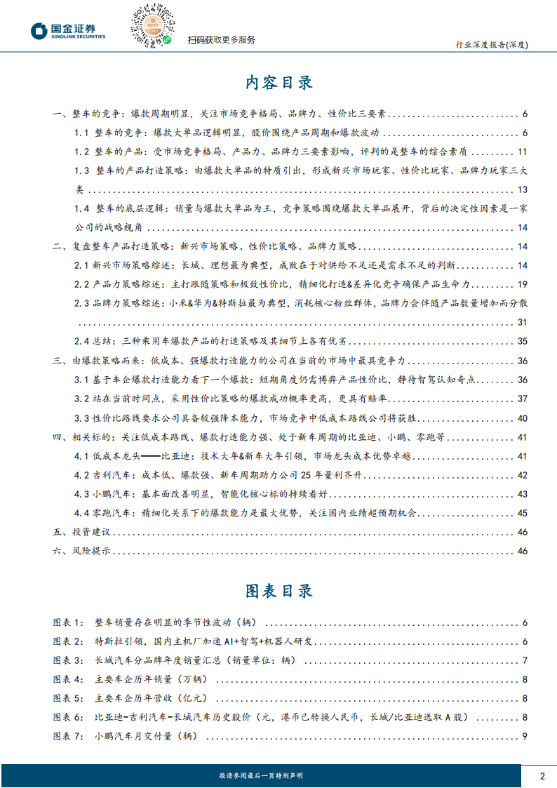 整车行业深度报告：市场竞争以产品为核心，产品策略下低成本路线为王,汽车,汽车,第2张