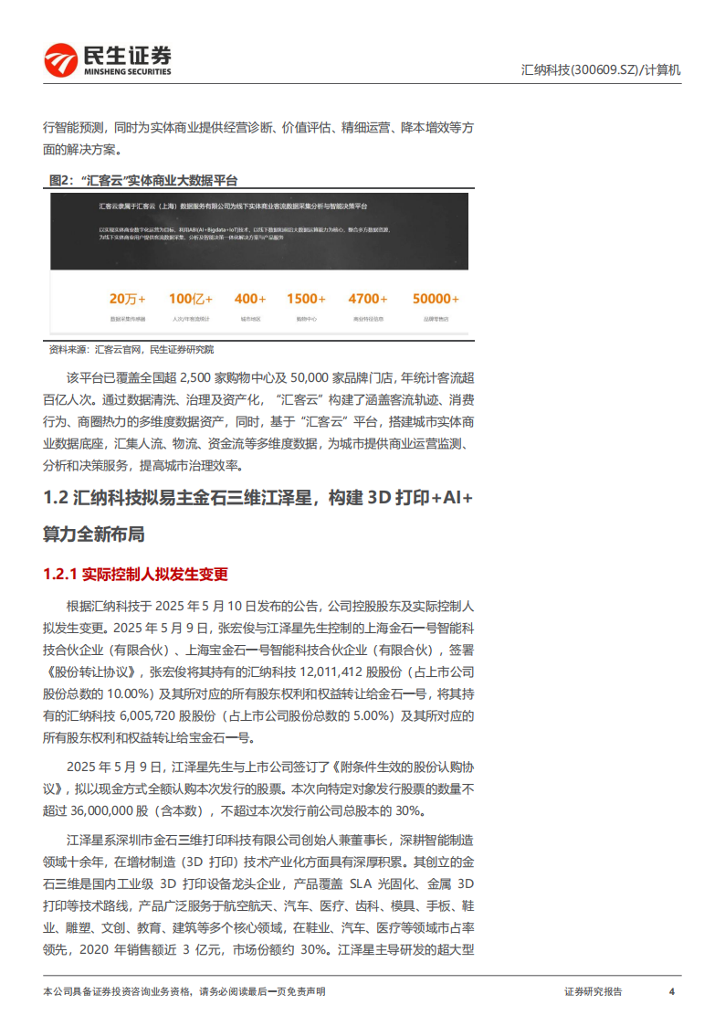 汇纳科技研究报告：实控人拟变更，开启AI生态新布局,汇纳科技,AI,汇纳科技,AI,第4张