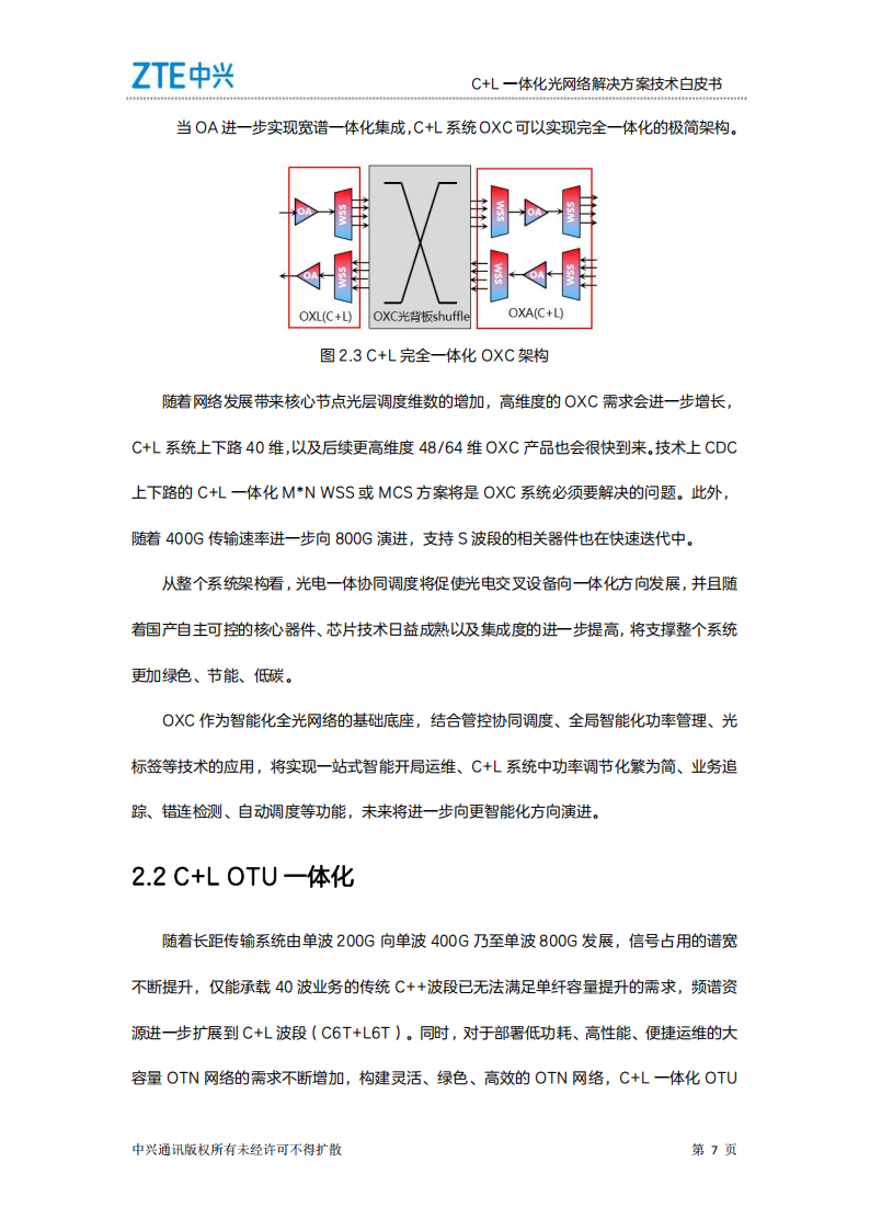 中兴：2025年C+L一体化光网络解决方案技术白皮书,中兴,光网络,中兴,光网络,第10张