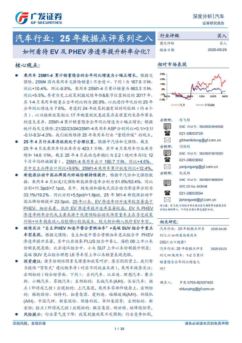 汽车行业分析：25年数据点评，如何看待EV及PHEV渗透率提升斜率分化？,汽车,EV,PHEV,汽车,EV,PHEV,第1张