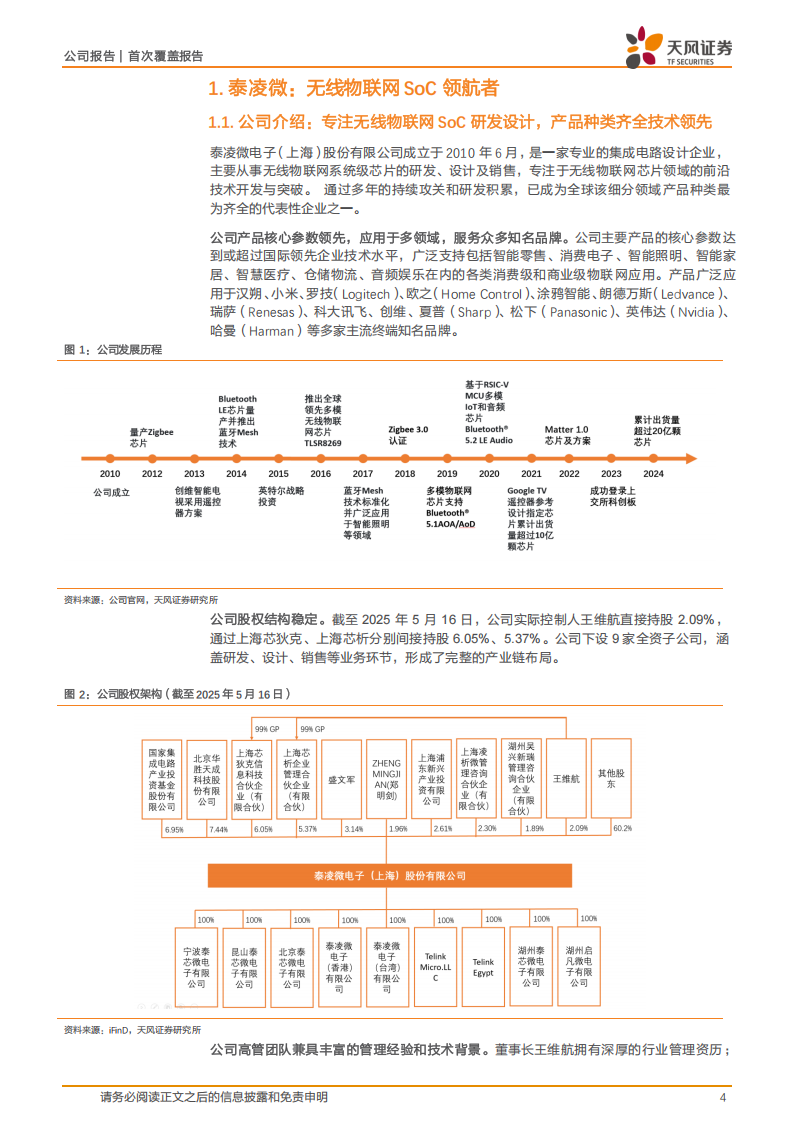 泰凌微研究报告：无线物联网SoC领航者，端侧AI布局赋能连接+计算双维成长,泰凌微,物联网,端侧AI,泰凌微,物联网,端侧AI,第4张