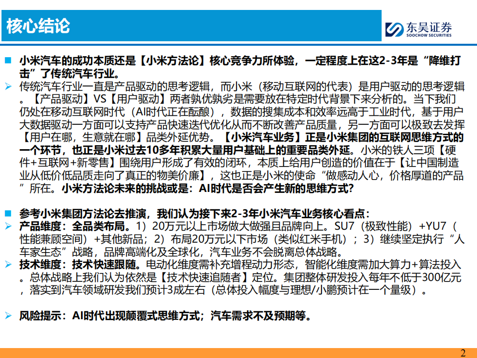 AI+汽车智能化系列专题报告：小米汽车核心竞争力剖析,AI,汽车,智能化,小米汽车,AI,汽车,智能化,小米汽车,第2张
