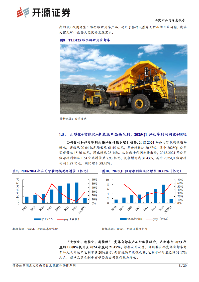 同力股份研究报告：新能源与无人驾驶技术赋能高毛利新品，矿卡龙头打开增长空间,同力股份,新能源,无人驾驶,同力股份,新能源,无人驾驶,第8张