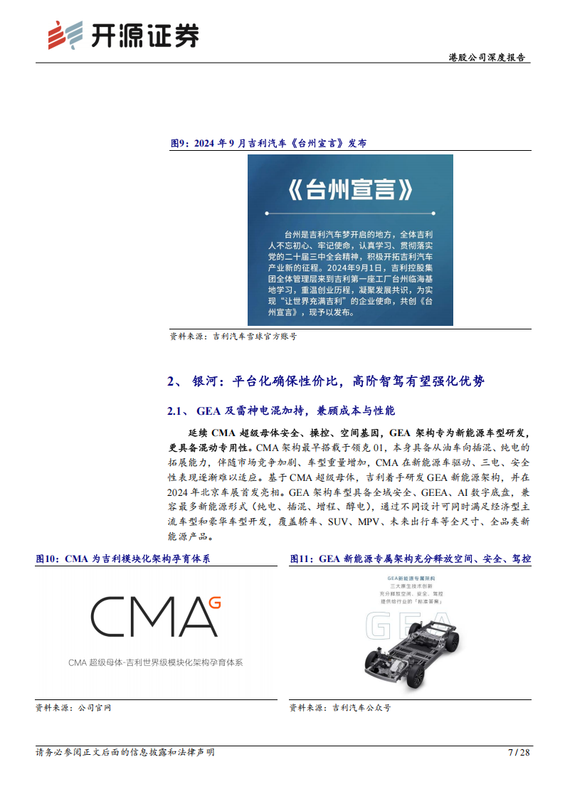 吉利汽车研究报告：造车成本优势延续，品牌整合驱动经营提效,吉利汽车,吉利汽车,第7张