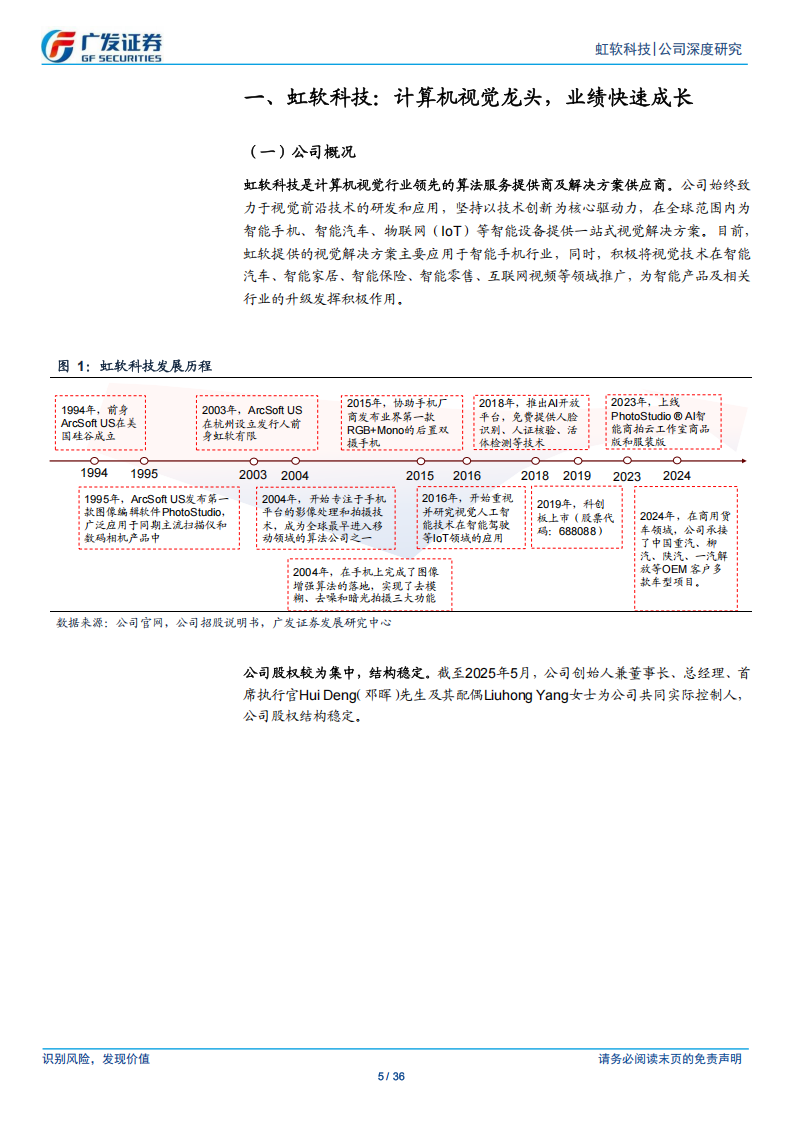 虹软科技研究报告：业绩高增的计算机视觉龙头，端侧AI有望打开新成长空间,虹软科技,端侧AI,虹软科技,端侧AI,第5张