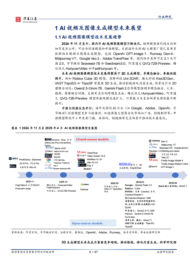 AI行业专题报告：视频及图像生成模型,AI,视频,图像生成,AI,视频,图像生成,第8张