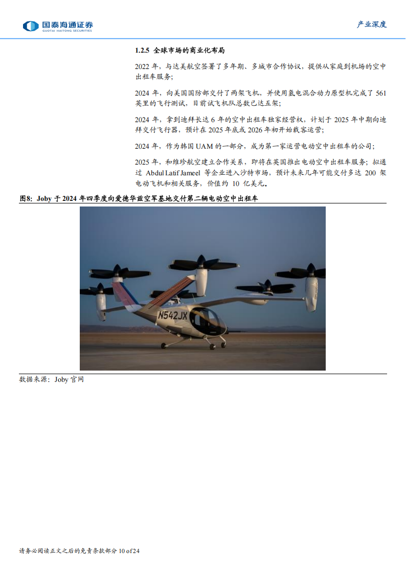 低空经济行业专题报告：从Joby和Archer看国内eVTOL产业,低空经济,Joby,Archer,eVTOL,低空经济,Joby,Archer,eVTOL,第10张