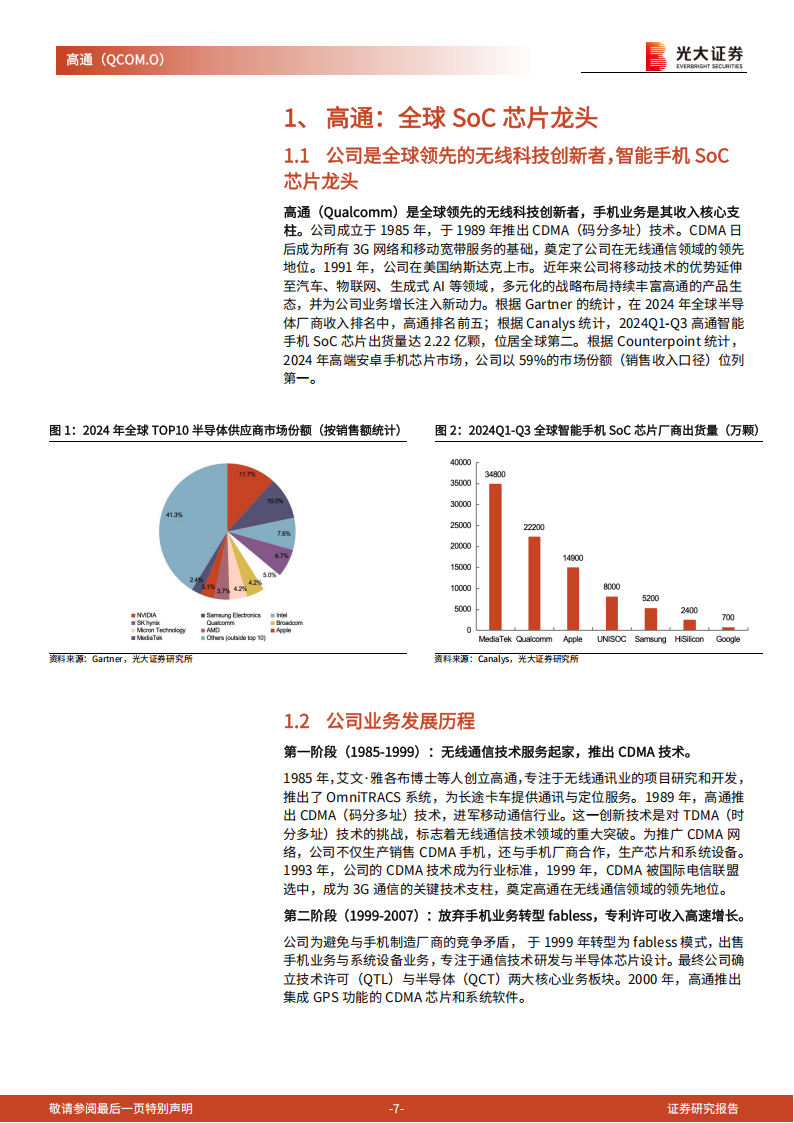 高通研究报告：全球无线通信芯片领导者，引领端侧生成式AI革命,高通,无线通信,芯片,端侧,生成式AI,高通,无线通信,芯片,端侧,生成式AI,第7张