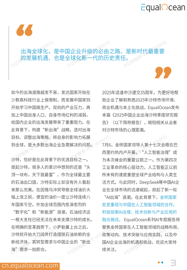 亿欧EqualOcean出海国别季报-沙特（2025Q2）-AI专题,出海,沙特,AI,出海,沙特,AI,第3张