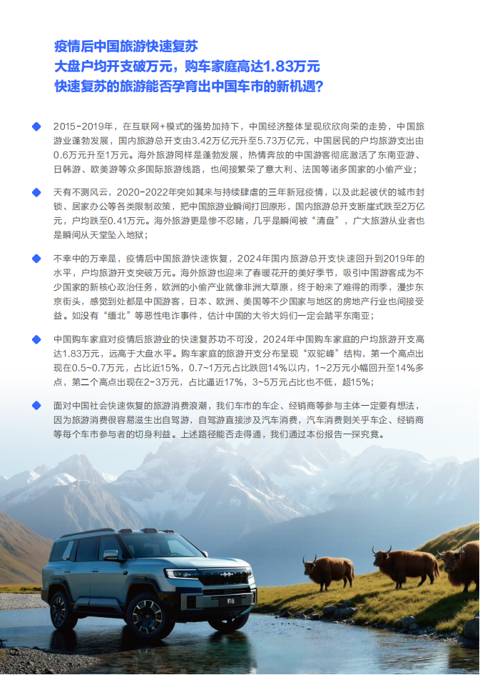 家庭自驾游率先重塑中国高端车市-中国购车家庭收支洞察报告之旅游篇（2025版）,家庭自驾游,高端车,家庭自驾游,高端车,第3张