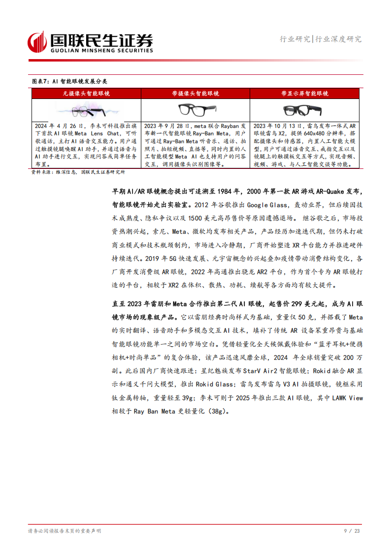 轻工制造行业深度研究：从小米新品看AI眼镜发展及轻工标的布局,小米,AI眼镜,小米,AI眼镜,第10张