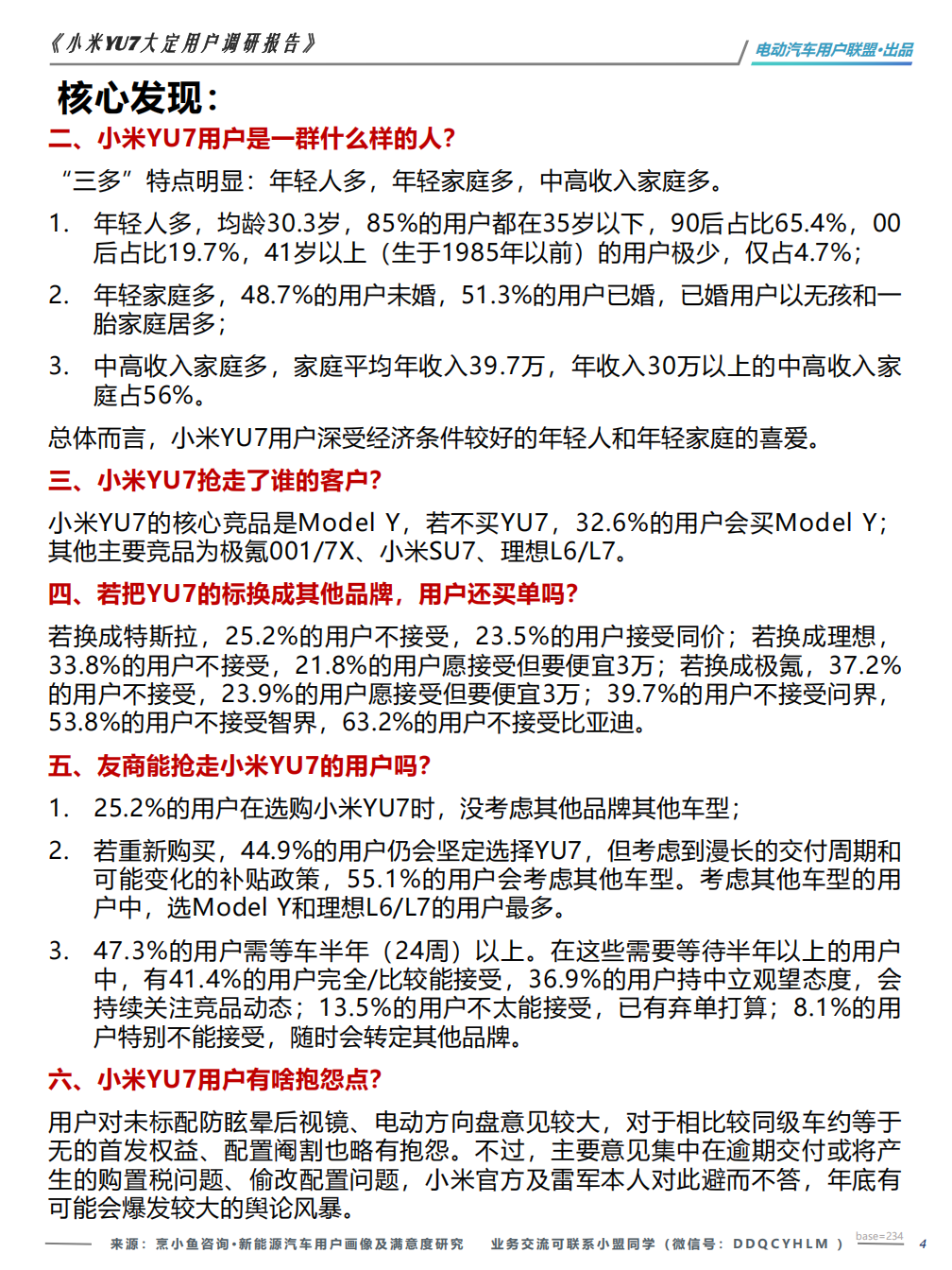 电动汽车用户联盟：2025年小米YU7大定用户调研报告,电动汽车,小米,电动汽车,小米,第4张