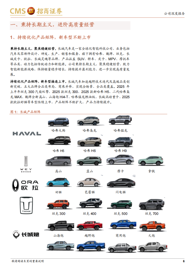 长城汽车研究报告：产品矩阵焕新，生态出海提速,长城汽车,长城汽车,第6张