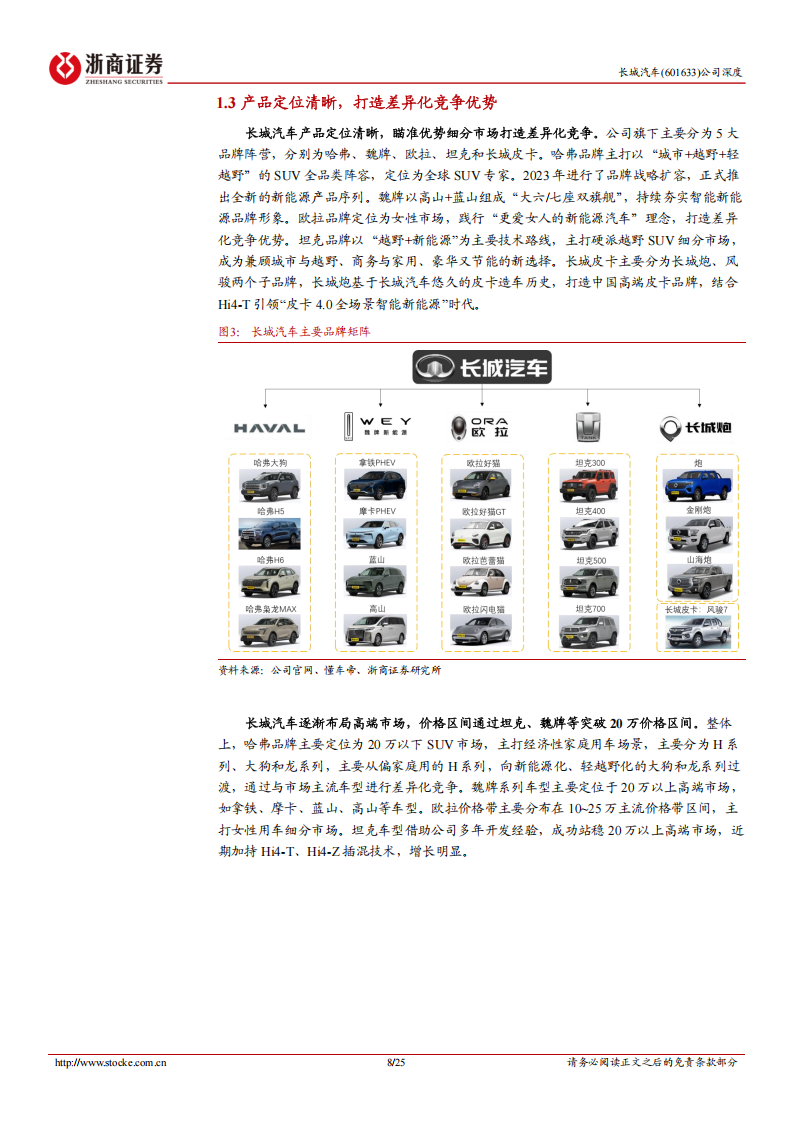 长城汽车研究报告：聚焦产品优势，开拓“高端+海外”差异化新赛道,长城汽车,长城汽车,第8张