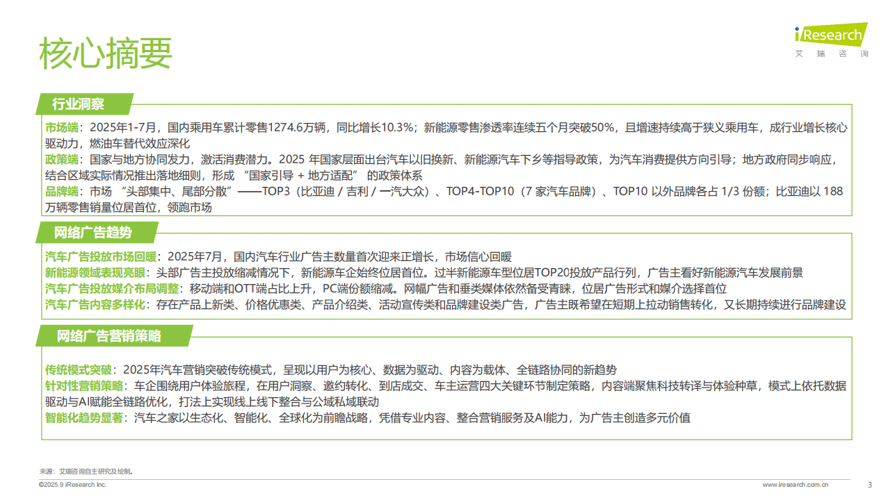 2025年汽车行业网络营销监测报告,汽车,汽车,第3张