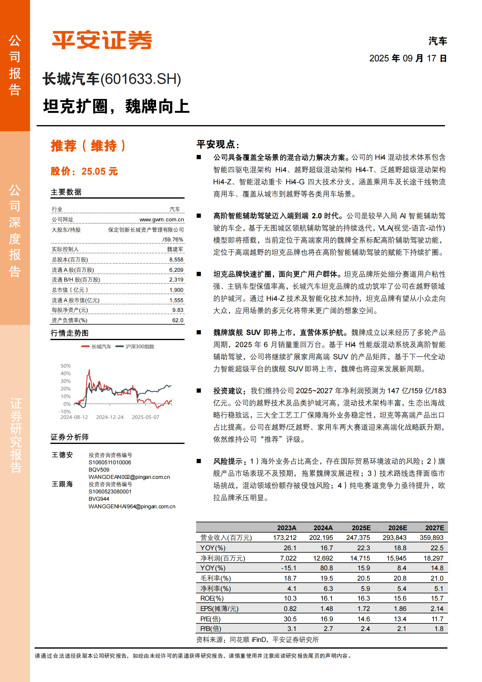 长城汽车研究报告:坦克扩圈,魏牌向上,长城汽车,坦克,魏牌,长城汽车,坦克,魏牌,第1张 长城汽车研究报告:坦克扩圈,魏牌向上,长城汽车,坦克,魏牌,长城汽车,坦克,魏牌,第1张