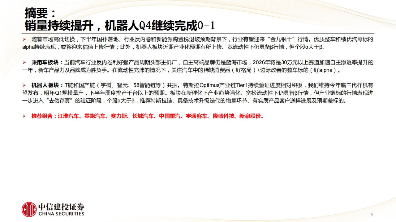 汽车行业分析：销量持续提升，机器人Q4继续完成0-1,汽车,机器人,汽车,机器人,第4张
