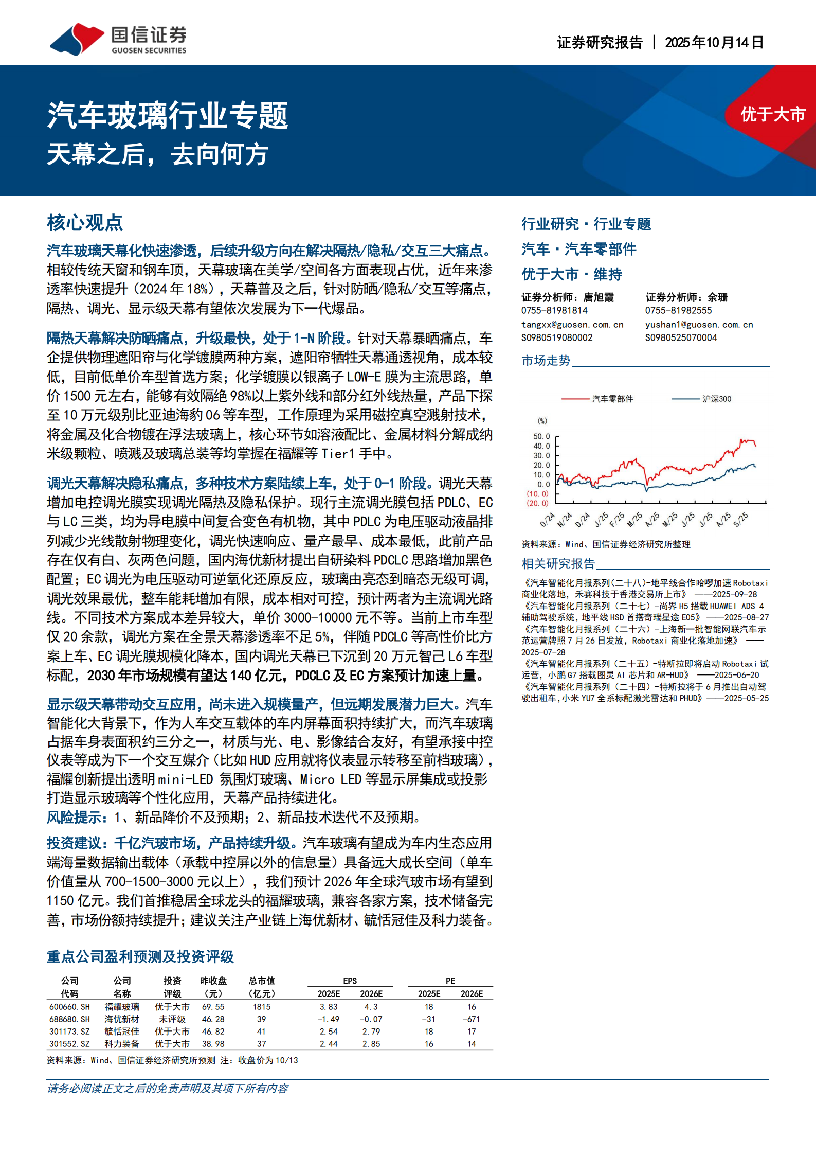 汽车玻璃行业专题报告：天幕之后，去向何方,汽车玻璃,天幕,汽车玻璃,天幕,第1张