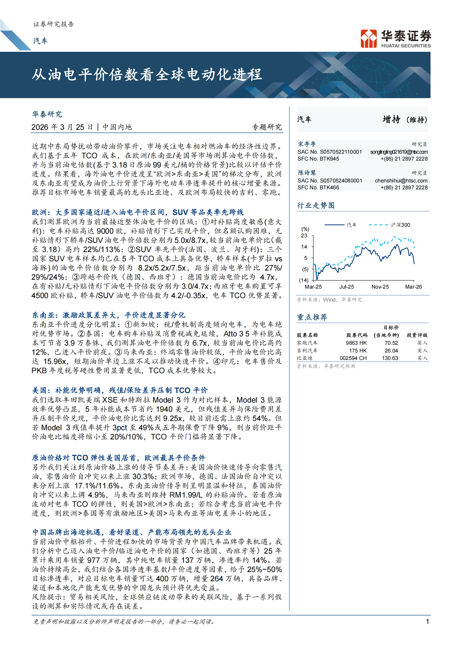 汽车行业专题研究：从油电平价倍数看全球电动化进程,汽车,油电平价,电动化,汽车,油电平价,电动化,第1张