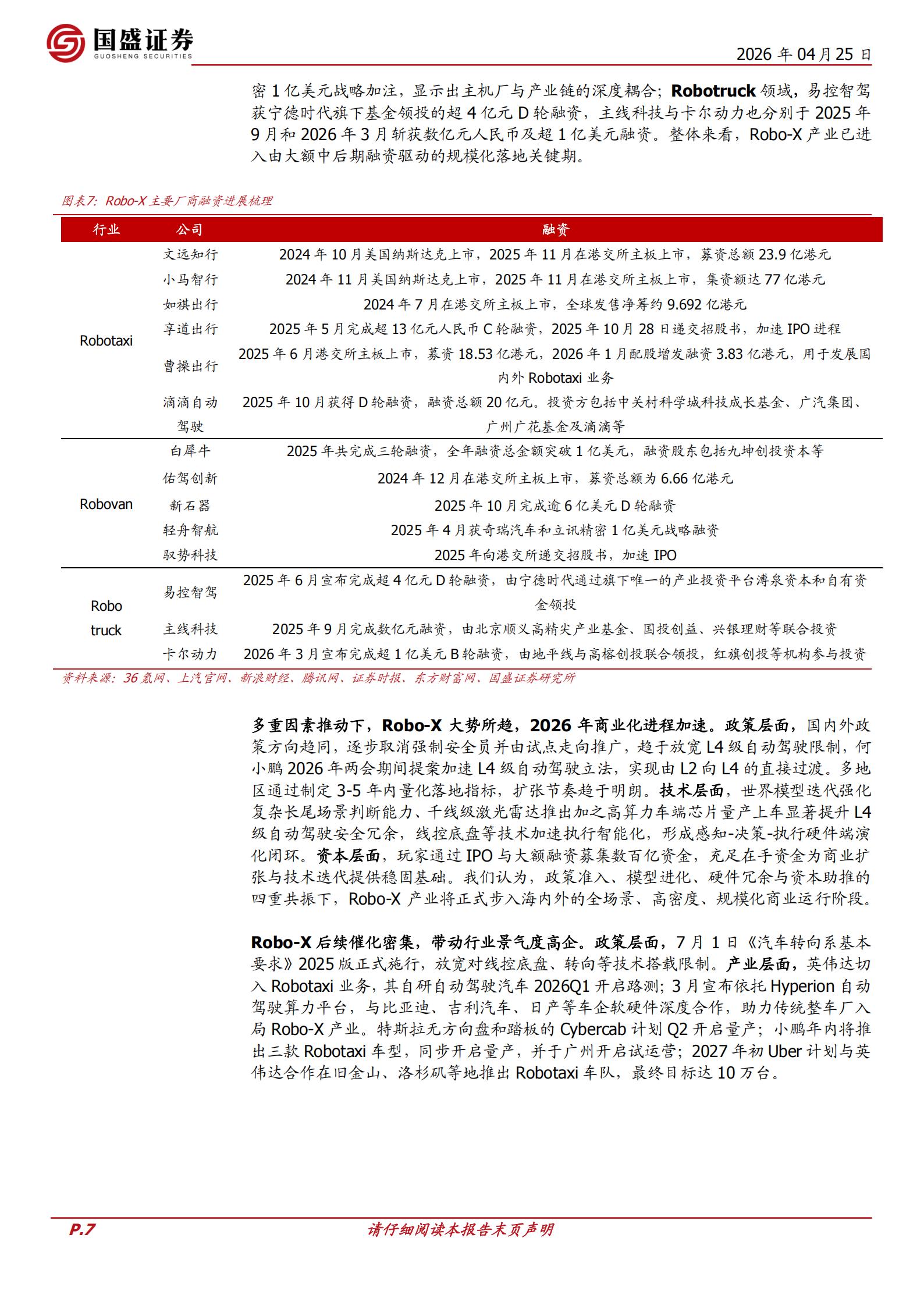 汽车行业Robo_X：2026商业化落地加速，无人化驶向星辰大海,汽车,Robo_X,汽车,Robo_X,第7张