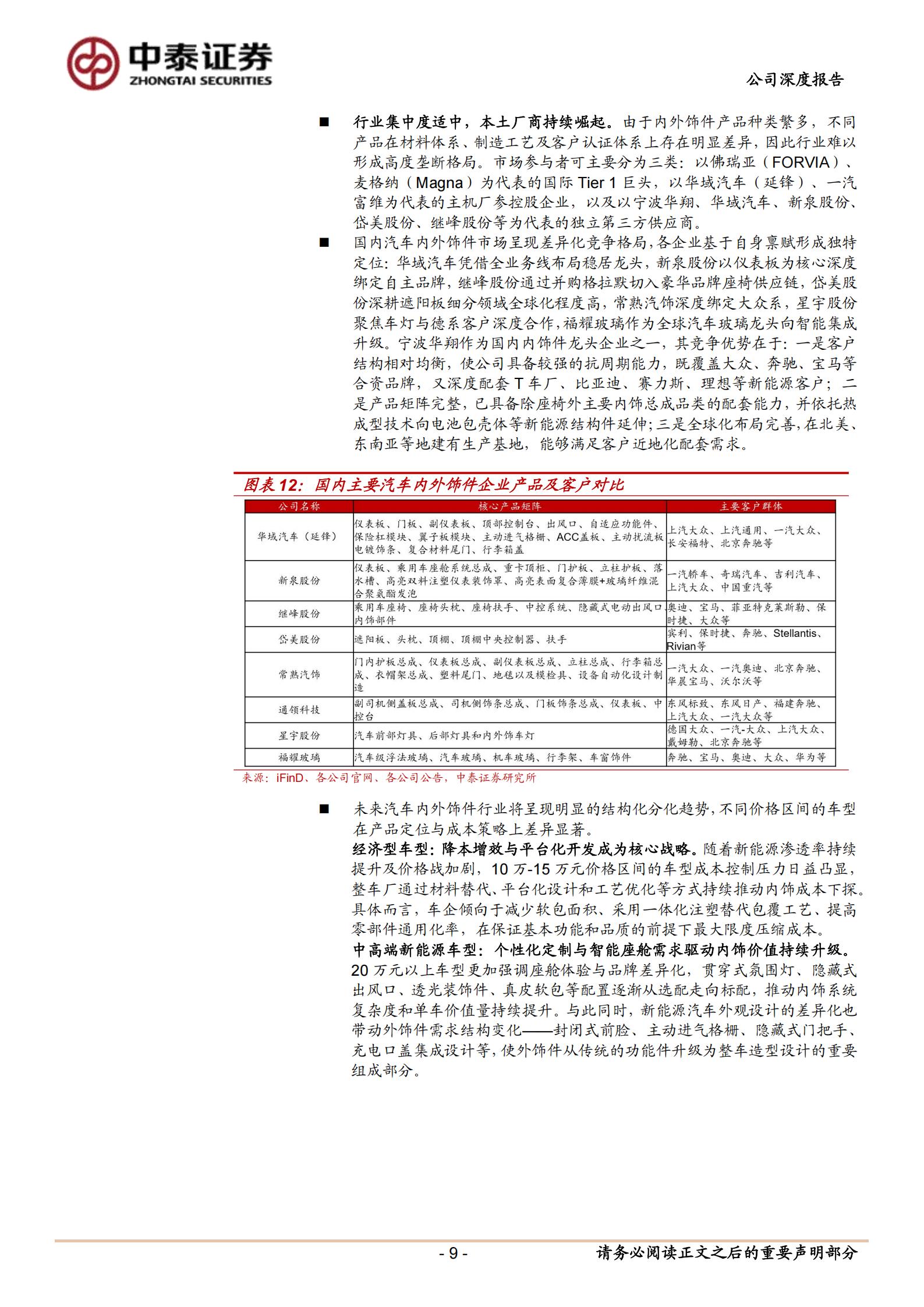 宁波华翔-002048-深度覆盖报告：革故鼎新稳根基，从汽车零部件到机器人全栈供应商,宁波华翔,汽车,零部件,机器人,宁波华翔,汽车,零部件,机器人,第9张