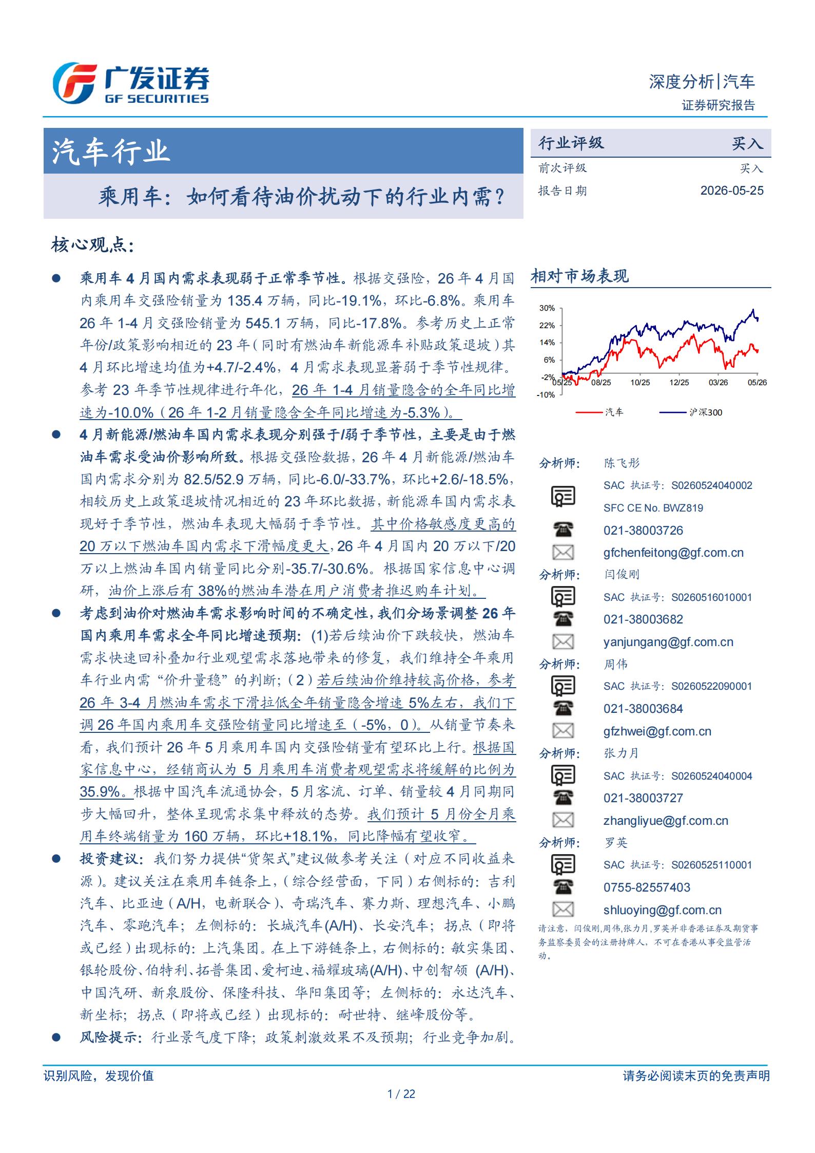 汽车行业：乘用车，如何看待油价扰动下的行业内需？,汽车,乘用车,汽车,乘用车,第1张