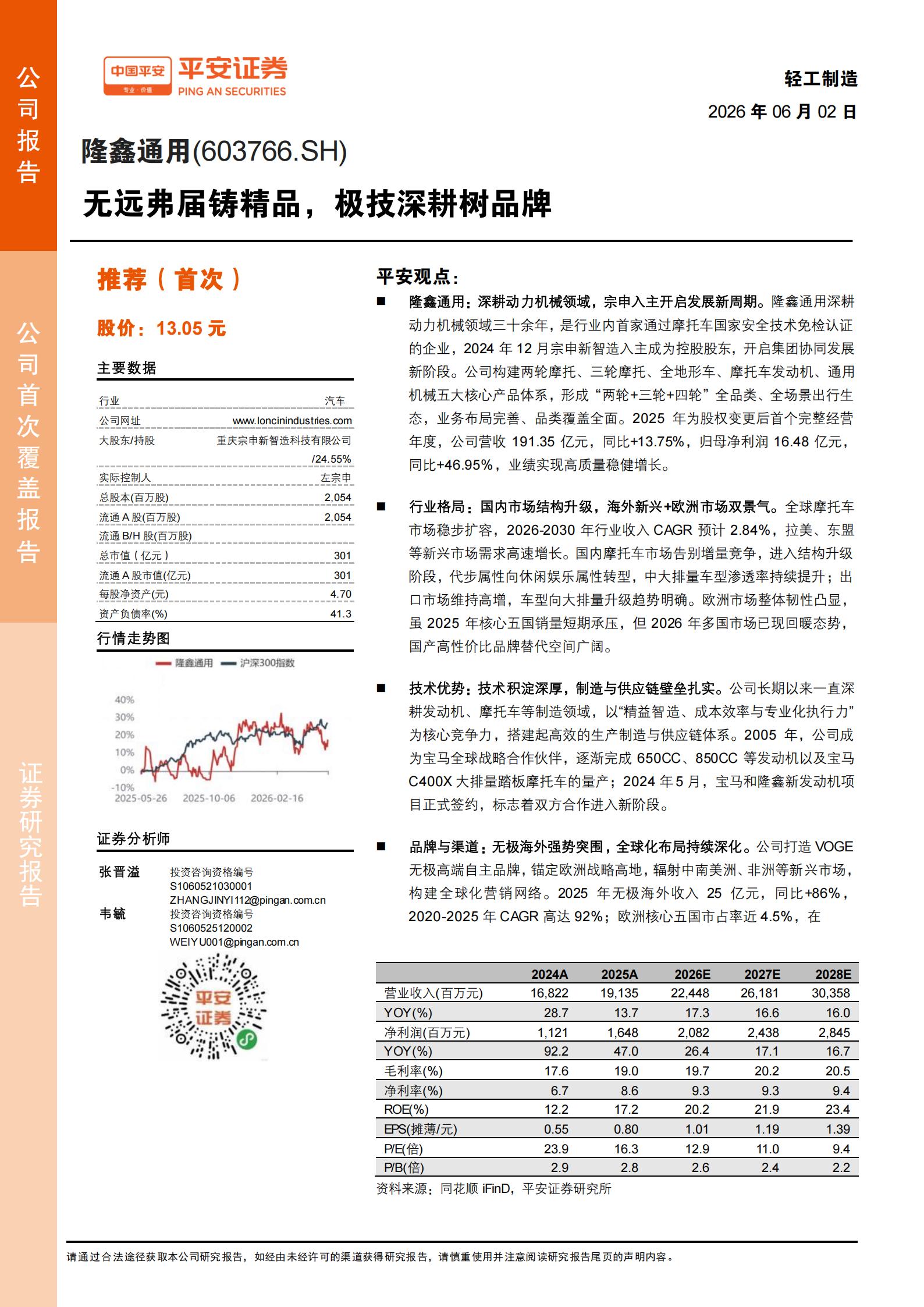 隆鑫通用-603766-无远弗届铸精品，极技深耕树品牌,隆鑫通用,隆鑫通用,第1张